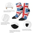 thumbnail image 4 of Women Men Athletic Socks Union Jack Flag Cushioned Quarter Ankle Socks, 4 of 7
