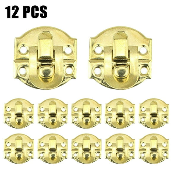 5/12-Set Jewelry Box Hasp Clasps, Decorative Lock Latch for Suitcase, Wood Chest, Cabinet, Vintage Look