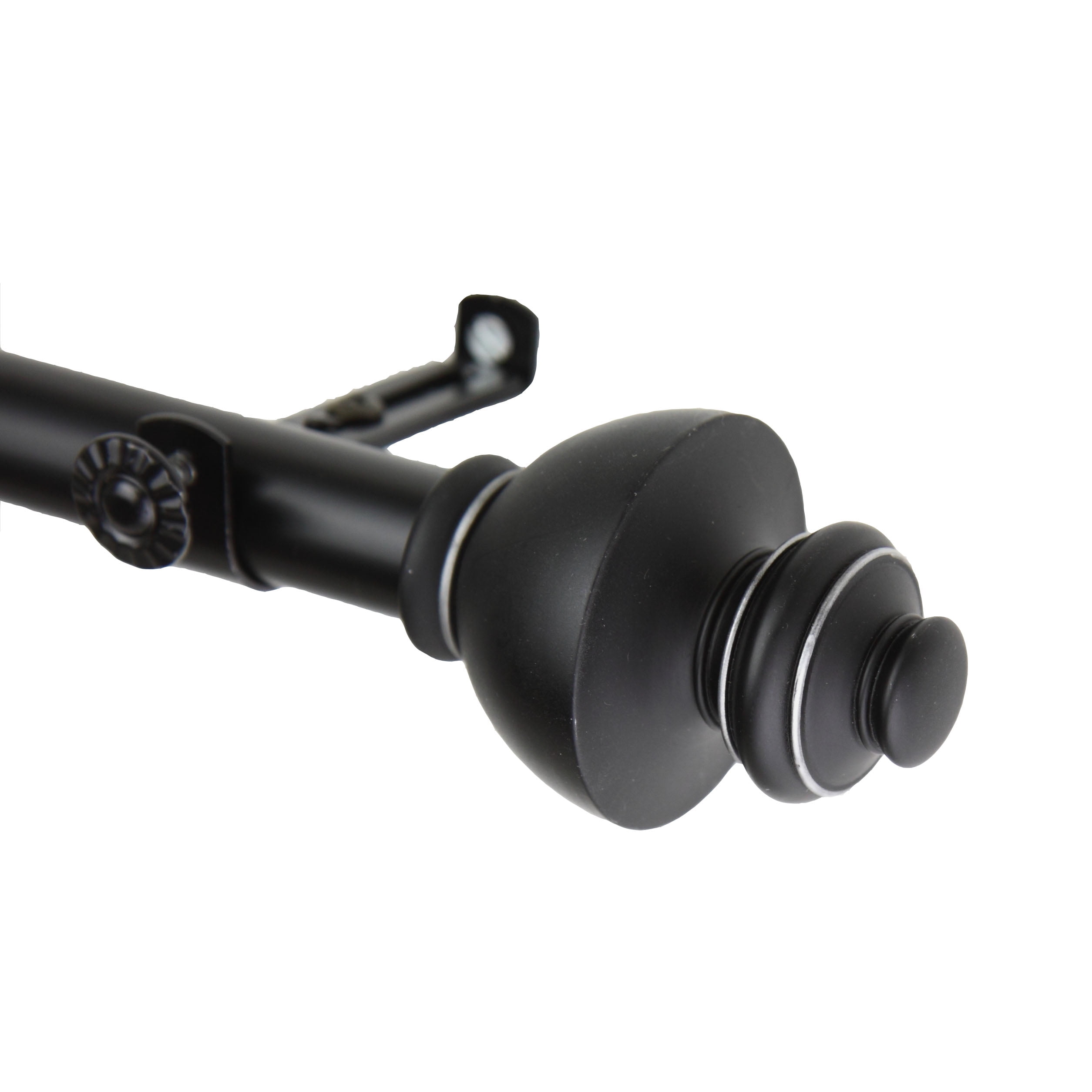 13/16" Dia Adjustable 120-170" Paola Curtain Rod in Black