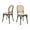 black, variant on GDF Studio Vintage-Inspired Dining Chairs, Birch Wood Frame with Rattan Backrest and Foam Seat, Set of 2, Light Brown