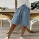 thumbnail image 4 of Pantalones Cortos Casuales de Color Sólido Capri, Mezcla Cómoda de Poliéster para el Hogar Y el Uso Diario, 4 of 9