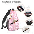 thumbnail image 4 of Pink Cow Print Sling Backpack - Chest Bag for Men and Women, 4 of 4
