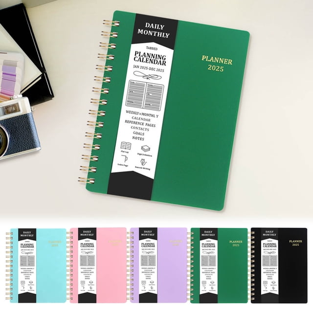 Fiudx Libreta de Anillas A5, Agenda de Hojas Sueltas, Diseño de Espiral Rígido, Compacta y Duradera, Fácil de Transportar, Planificador Mensual, Ideal para Estudiantes de Oficina, Tamaño 20,5 X 14,5