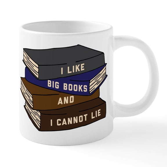 CafePress - I Like Big Books Mugs - 20 Oz White Ceramic Mega Mug