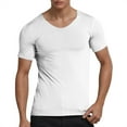 thumbnail image 2 of Mens&nbsp;T Shirts Workout Slim Fit Solid Color Crew Neck Short Sleeve Athletic Shirts Comfy 2026 Spring Summer Fall Work Tee Pullover Outfits White L, 2 of 4