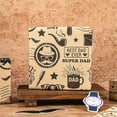 thumbnail image 5 of 10 Sheets Fathers Day Flower Wrapping Paper, Happy Father's Day Dad Theme Gift Wrap, Brown Kraft Floral Bouquet Paper for Men Husband Grandpa DIY Gift Packaging, 19.7 x 27.6In Each, 5 of 8