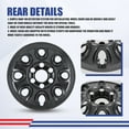 thumbnail image 3 of 4 Pack Hubcap 17" Steel Wheel Skins for 2005-2013 Chevy Silverado 1500 / GMC Sierra 1500,for 2007-2013 Chevy Suburban 1500 / Tahoe / Avalanche 1500,2009-2014 Chevy Express Van 1500,Black Lacquer, 3 of 9