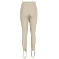 thumbnail image 6 of REALiKUN Women's Pants Beige Rib Knitted Leggings High Waist Cotton Fitness Pants Casual Spring Tight Leggings, 6 of 7