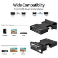 thumbnail image 4 of HDMI to VGA Adapter Converter (Female to Male), Audio Output Computer Set-top Box Connector Dongle for Computer, Desktop, Laptop, PC, Monitor, Projector, HDTV, Chromebook & Xbox, 4 of 8