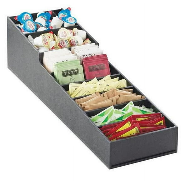 Cal Mil 2059 Classic Slanted Condiment Organizer Tray - Black
