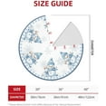 thumbnail image 3 of Christmas Tree Skirt 36 inches Blue Snowman Christmas Tree Skirt Mat Farmhouse Xmas Ornaments Decorations for Christmas Holiday Party (Blue, 36in), 3 of 6