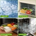 thumbnail image 4 of 5 Pack 36oz Glass Meal Prep Containers with Lids, 1&2&3 Compartment Airtight Glass Food Storage, Microwave & Dishwasher Safe, Blue, 4 of 8