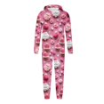 thumbnail image 2 of Penkiiy Christmas Pajamas for Family Matching Cute Long Sleeve Couples Soft Sleepwear One Piece Funny Christmas Pjs Sets 2XL Pink, 2 of 6