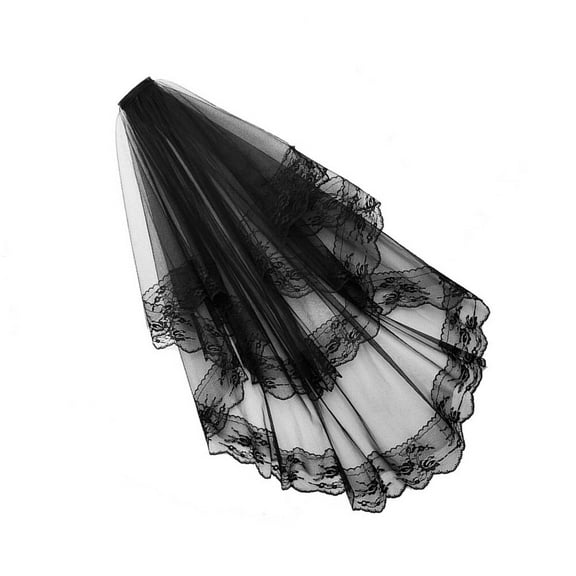 SEWCHICS Black Bridal Hair Accessory Wedding Veil for Women, Elegant Party and Special Occasion Veil