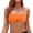 A-Orange558, variant on XIAONU Women's Strapless Bandeau Bikini Top and Swimwear Tankini Set for Beach and Pool