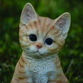 thumbnail image 2 of Hi-Line Gift Ltd Tabby Cat Figurine, Orange, 2 of 6