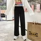 thumbnail image 2 of Pantalones deportivos Mujer Casual Suelto Cintura alta Pierna ancha Pantalón largo, Negro, XXL Inevent AP001468-11B, 2 of 7