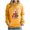 #0424-Yellow, variant on Uootdi Christmas Hoodies for Women Drawstring Gift Funny Graphic Oversized Fleece Sweatshirts Xmas Holiday Sweater