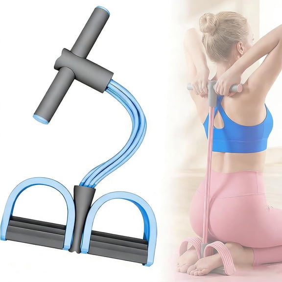Pedal Resistance Bands with Handles, Multifunctional Elastic Yoga Pedal Puller, Natural Rubber Fitness Band for Abdomen, Arm, Waist & Leg Stretching Workout