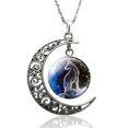 thumbnail image 1 of Collar de 12 constelaciones, signos del zodiaco, cabujón de cristal, colgante de luna creciente, cadena para clavícula, collar, regalos de cumpleaños para mujeres, 1 of 5