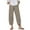 Brown, variant on Women's Elastic Waist Wide-Leg Trousers - Breathable Summer Pants for Office Or Casual, Women's Cropped Wide Leg Culottes Stylish Loose Fit Office Travel Summer Pants, Mint Green, Xxl