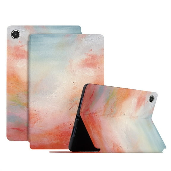 Ultra Thin for Lenovo Tab M8 (4th Gen) Case 8.0" Multi-Angle Viewing Stand Tablet Case TPU   PU Leather Kickstand Case[Oil painting series]- 02