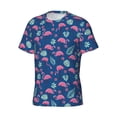 thumbnail image 3 of Rocae Plants And Flamingos for Men's Moisture-Wicking Crew Tee - T-Shirt for Sports, Outdoor Activities, and Casual WearMedium, 3 of 9