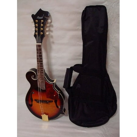 Ktone Hand Carved Solid Spruce Top F Style Mandolin, Free Gig Bag, Sunburst