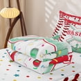 thumbnail image 5 of Homewish Kids Baseball Sport Zipper Twin Comforter Sets with Fitted Sheet and 2 Pillowcases,Teens Ball Gamer Zipper Bedding Set For Ice Cream Baseball Lover,Reversible,4 Pieces, 5 of 7