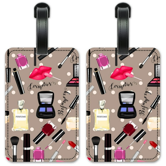 Cosmetics - Luggage ID Tags / Suitcase Identification Cards - Set of 2