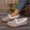 #037-Beige, variant on Wowcloth Women's Fashion Casual Winter Lined Cotton Shoes – Warm Slip-On with Round Toe and Flat Sole, Solid Color Low-Cut Design for Daily Winter Wear