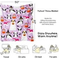 thumbnail image 3 of Halloween Throw Blanket with Cute Gothic Ghost Dogs, Soft Fleece & Flannel Blanket for Women, Spooky Goth Gift for Home, Living Room, Couch, Bed, Chair, or Dorm Decor, 50" x 60", 3 of 6