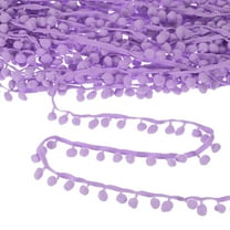 Uxcell Pom Pom Ball Fringe Trim, 10 Yards 11mm Mini Pom Pom Trim Ribbon for Home Decoration/DIY Crafts, Medium Purple