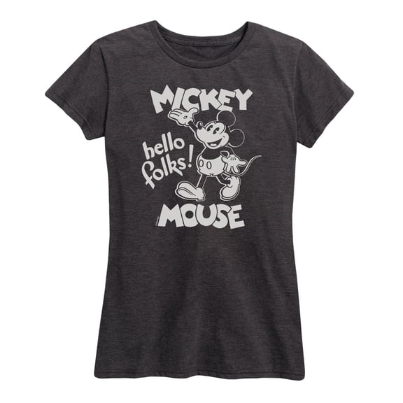 Mickey & Friends - Mickey Mouse Hello Folks - Women's Short Sleeve Graphic T-Shirt