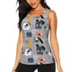 thumbnail image 1 of Balery Dog Camiseta sin mangas estampada ligera para mujer, tops de entrenamiento sin mangas, camisetas de yoga transpirables de secado rápido.-Large, 1 of 7