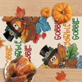 thumbnail image 4 of Thanksgiving Turkey Gobble Table Runner, Funny Fall Kitchen Dining Table Decoration, Autumn Seasonal Burlap Indoor Outdoor Home Decor Party Supply 13.8 x 71 Inches, 4 of 6