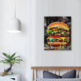 thumbnail image 3 of ONETECH Graffiti Wall Art for Kitchen, Modern Banksy Canvas Print Painting for Bedroom, Hamburg Cola French Fries Picture Decor, Size 16x20in, 3 of 4