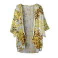 thumbnail image 4 of New Spring Fashion AXXD Pool Cover Ups for Women Kimono Cover up Summer Floral Print Puff Sleeve Loose Trendy Tops, 4 of 4