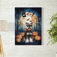 thumbnail image 2 of Happy Halloween Vampire Schnauzer BOO with Pumpkins Fun and Spooky Vertical Matte Canvas Poster Miniature Schnauzer Dog Lover Wall Art Home Decor - 00018, 2 of 5