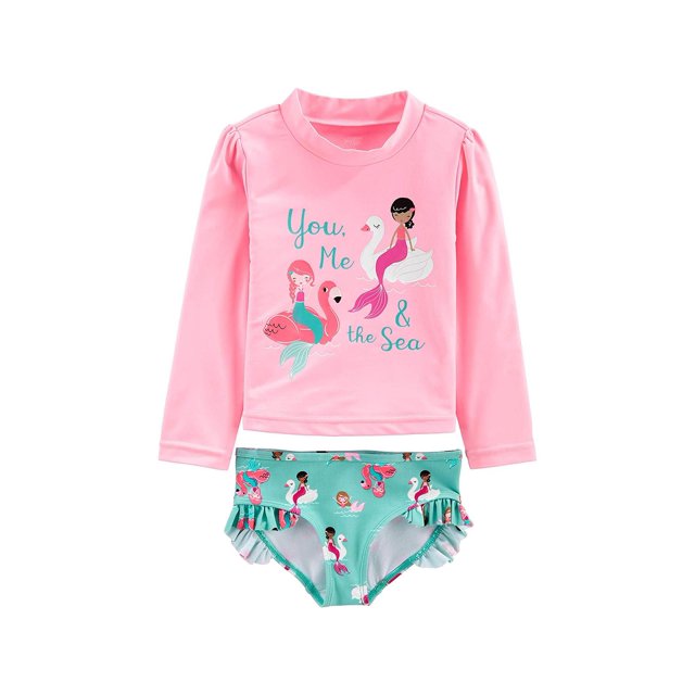 Simple Joys by Carter's Maillot Dermoprotecteur 2 Pcs pour Filles Tout-Petits