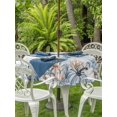 thumbnail image 2 of Outdoor Tablecloth with Umbrella Hole and Zipper, Thanksgiving Round Table Cloth 60 Inch Waterproof Tablecloth, Coastal Starfish Coral Shell Pumpkin Picnic Table Cover for Patio Camping, 2 of 7