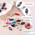 thumbnail image 3 of Uxcell 36 Pcs Horse Eye Shape Rhinestones, 9 x 18 mm Point Back Rhinestone Beads for Jewelry Making Crafts Costume Crystal Embellishments, Dark Blue, 3 of 6