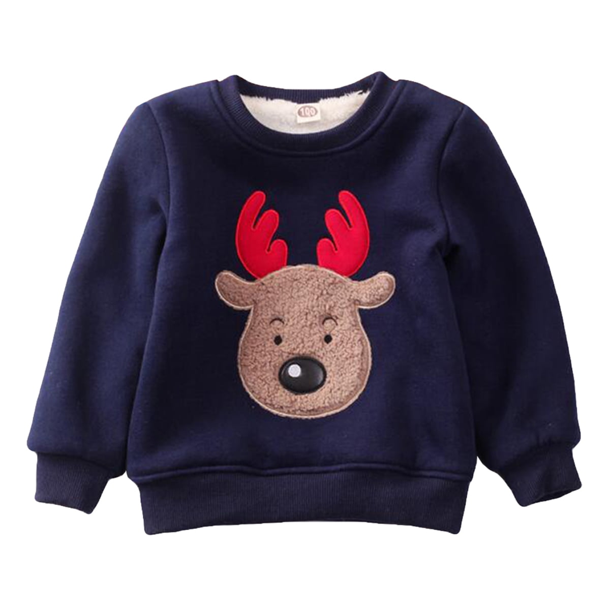 Natashas Christmas Jumper Sweatshirt Fleece Pullover Long Sleeve Tops Winter Sweater Toddler T-Shirt Clothes Kids Age 1 2 3 4 5 6 7 Years 