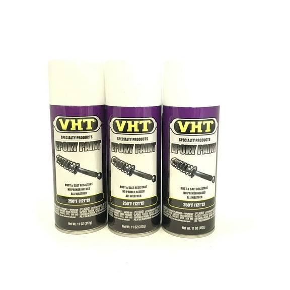 VHT SP651-3 PACK GLOSS WHITE Epoxy Paint. Rust and Salt Resistant - 11 oz