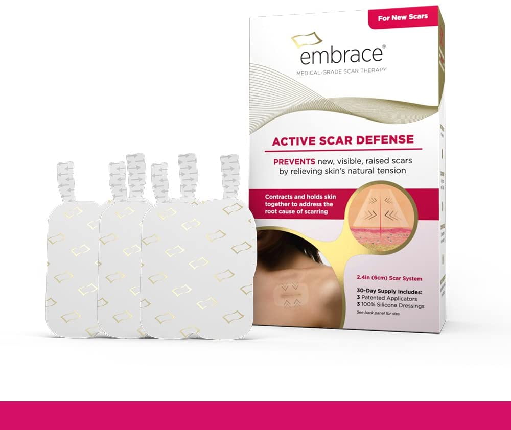 Embrace Active Scar Defense Silicone Scar Sheets Medium 2.4in