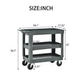 thumbnail image 2 of Heavy-Duty 3-Layer Rolling Cart 600LB Capacity Indoor Outdoor, 2 of 13