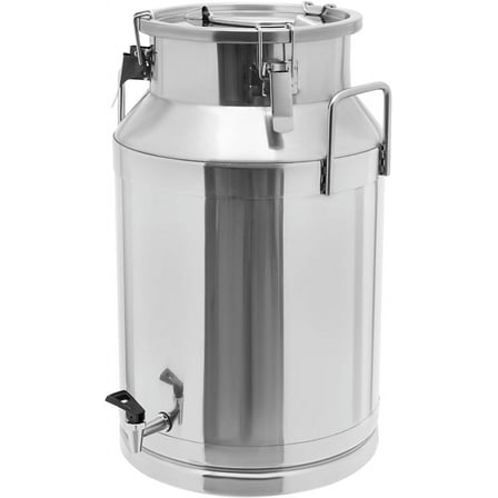 Miumaeov Stainless Steel Milk Can 10 Gal Portable Milk Jug with Faucet, Water Dispenser Commercial Hot Drink Dispenser