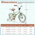 thumbnail image 3 of Costway 14" Kids Bike with Adjustable Saddle Handlebar Removable Training Wheels Handbrake Green, 3 of 10