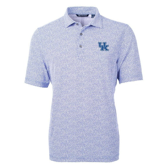 Men's Cutter & Buck Royal Kentucky Wildcats Virtue Eco Pique Botanical Print Polo