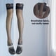 thumbnail image 3 of Medias altas de seda hasta el muslo para mujer, calcetines de silicona con encaje, medias superiores con lazo de satén, 3 of 5
